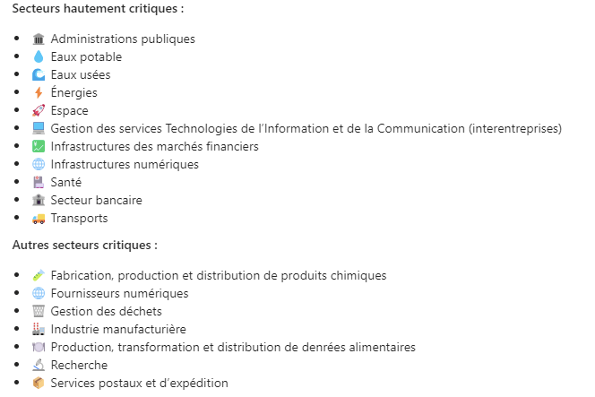 NIS2 entreprises concernées