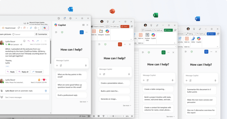 Lire la suite à propos de l’article Copilot Chat arrive dans les applications Office 365